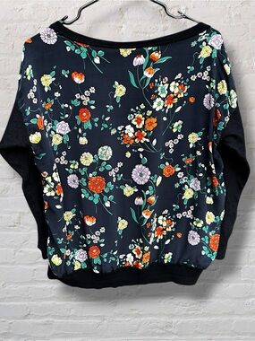 Brooks Brothers Red Fleece Wool Silk Floral Sweater XL Spring 2017